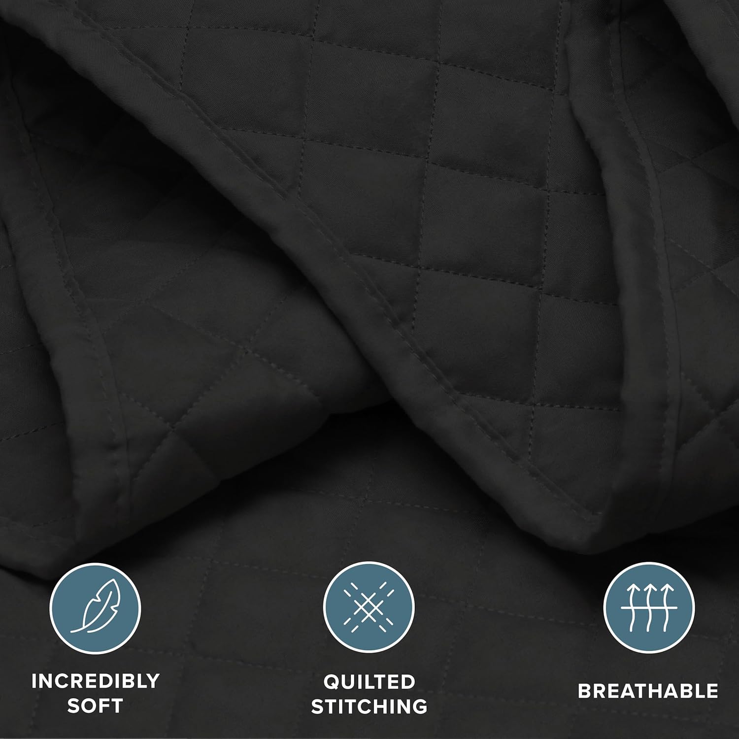 Bare Home Coverlet Set - King Black