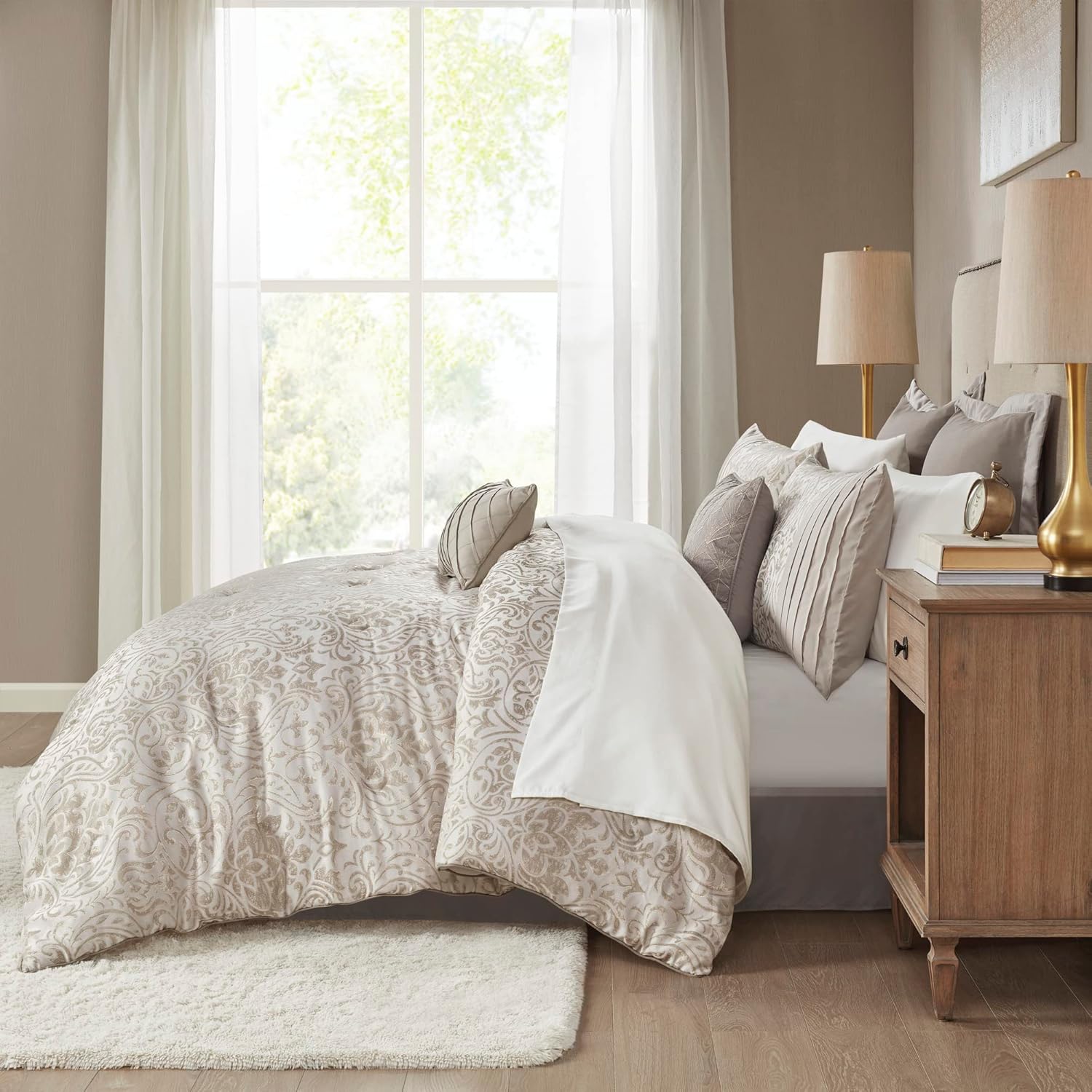 Madison Park Emilia Bed in a Bag Comforter Set Queen 12 Piece