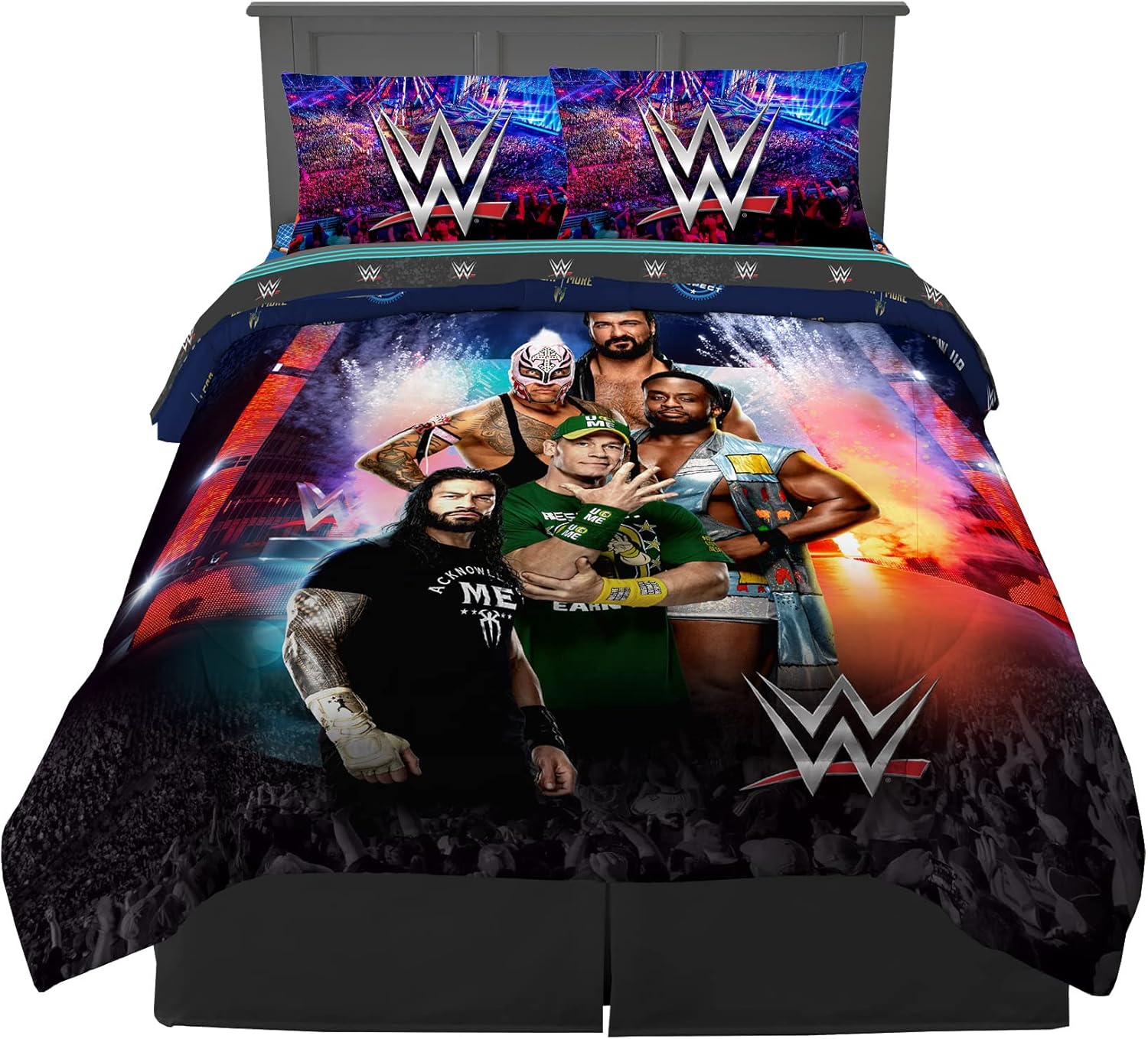 Franco WWE Kids Comforter Set 5 Piece Full Size