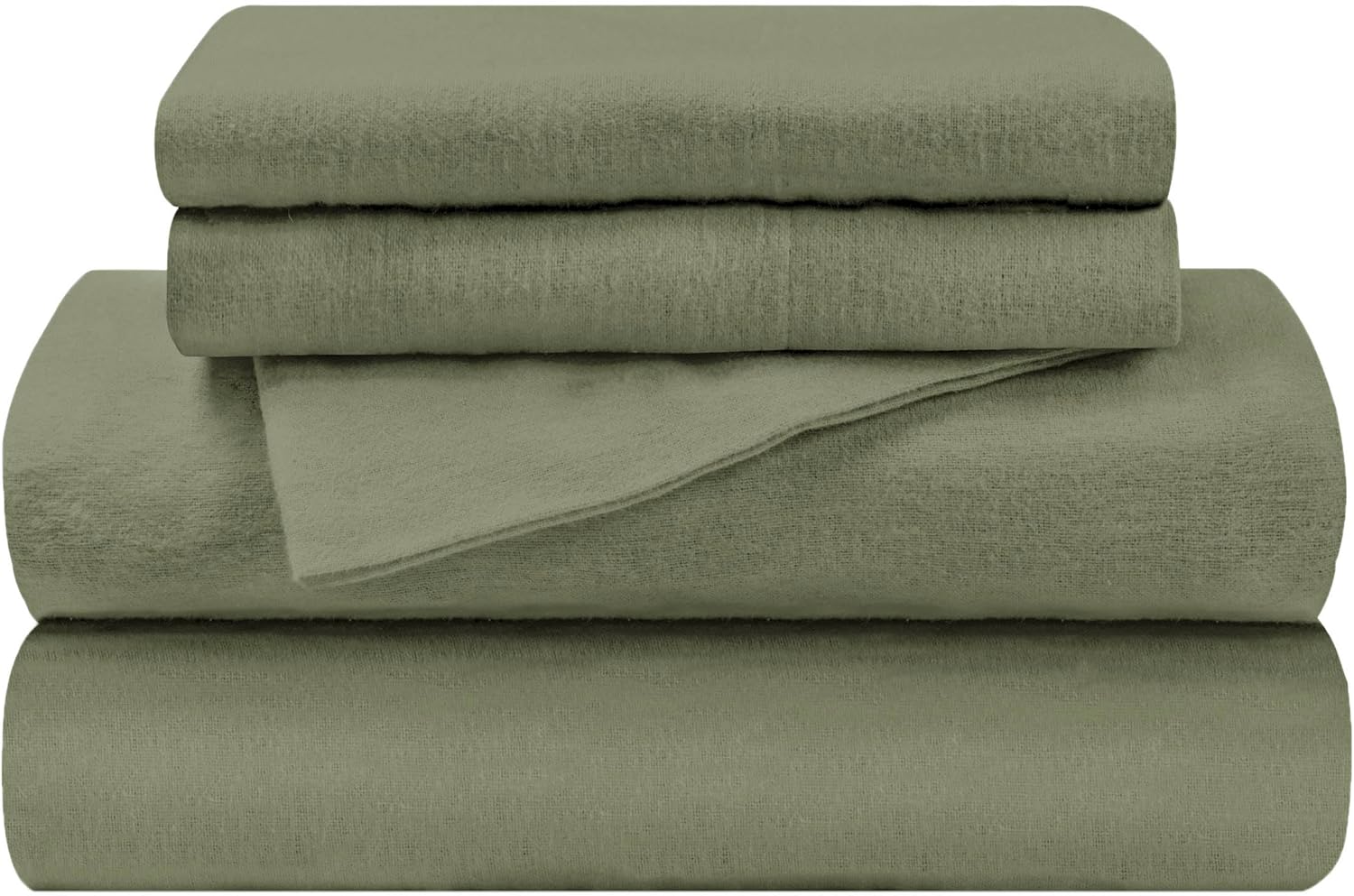 Superior Extra Soft All Season Flannel Sheet Set Sage California King