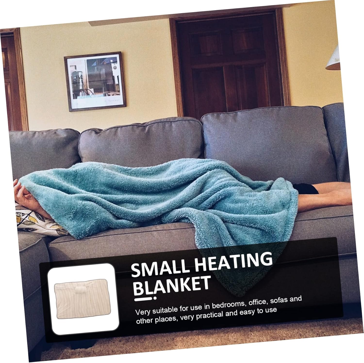 KOCKSHION Electric Heating Blanket USB Reusable Warm Throw