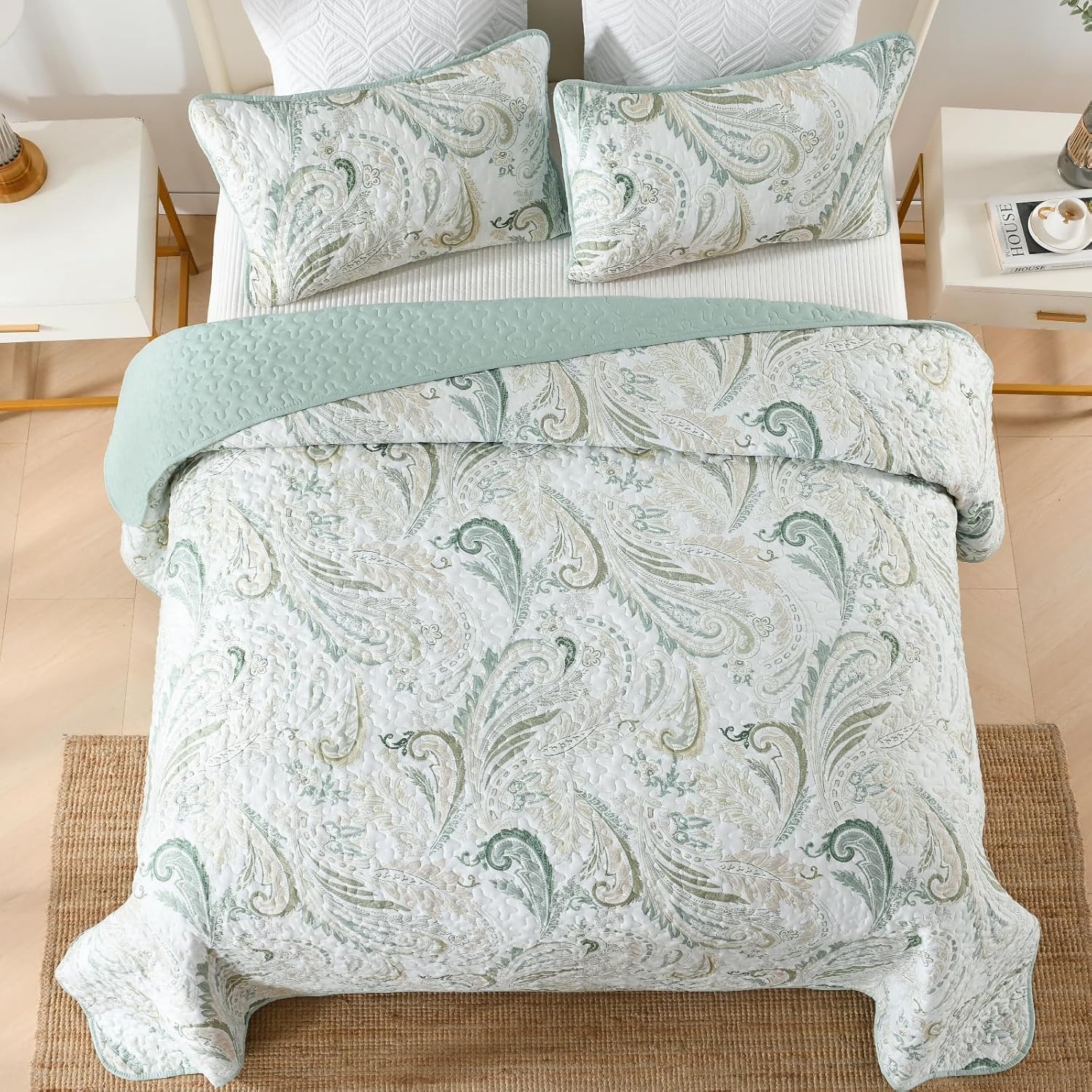WONGS BEDDING Boho Quilt Set King Size 1