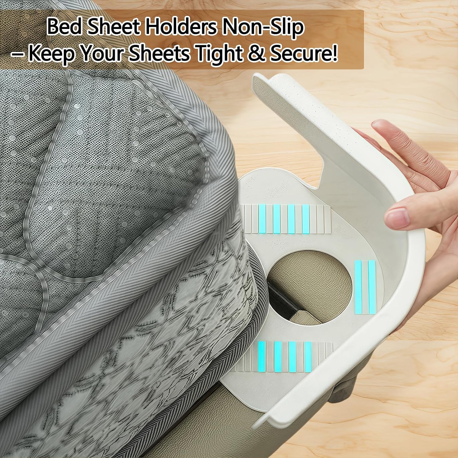 GUDSK 4-Piece Heavy Duty Sheet Holders Set