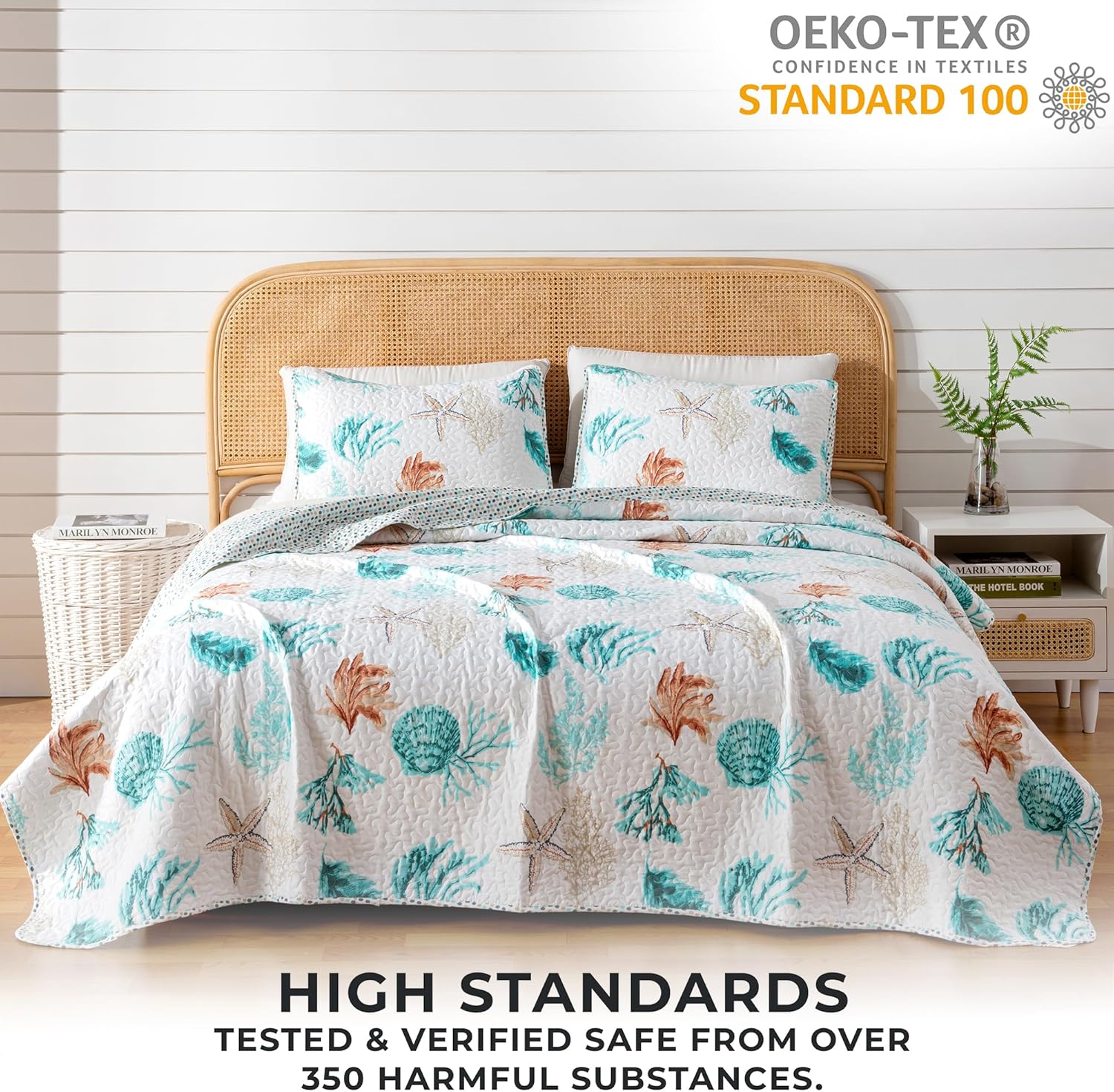 Great Bay Home Coastal Bedding Set - TwinTwin XL