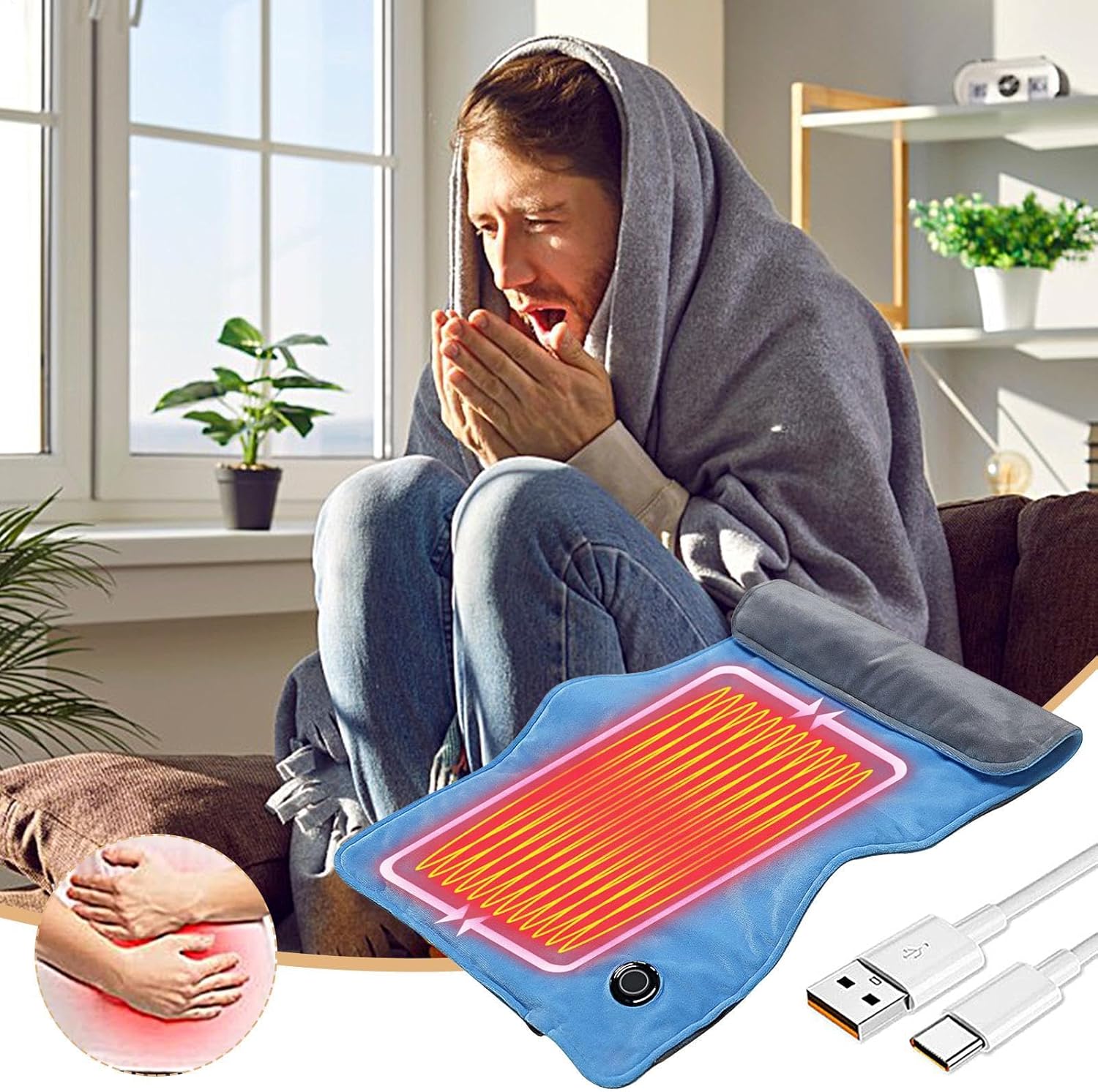 Libaroud USB Heated Blanket 18x236 Inch for Offices and Travel