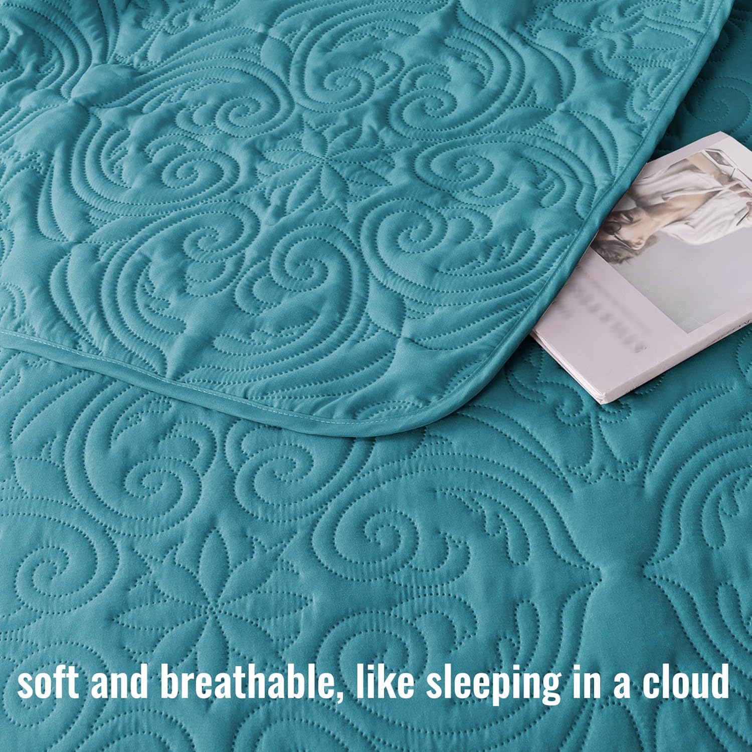 Exclusivo Mezcla King Size Quilt Set Dusty Teal
