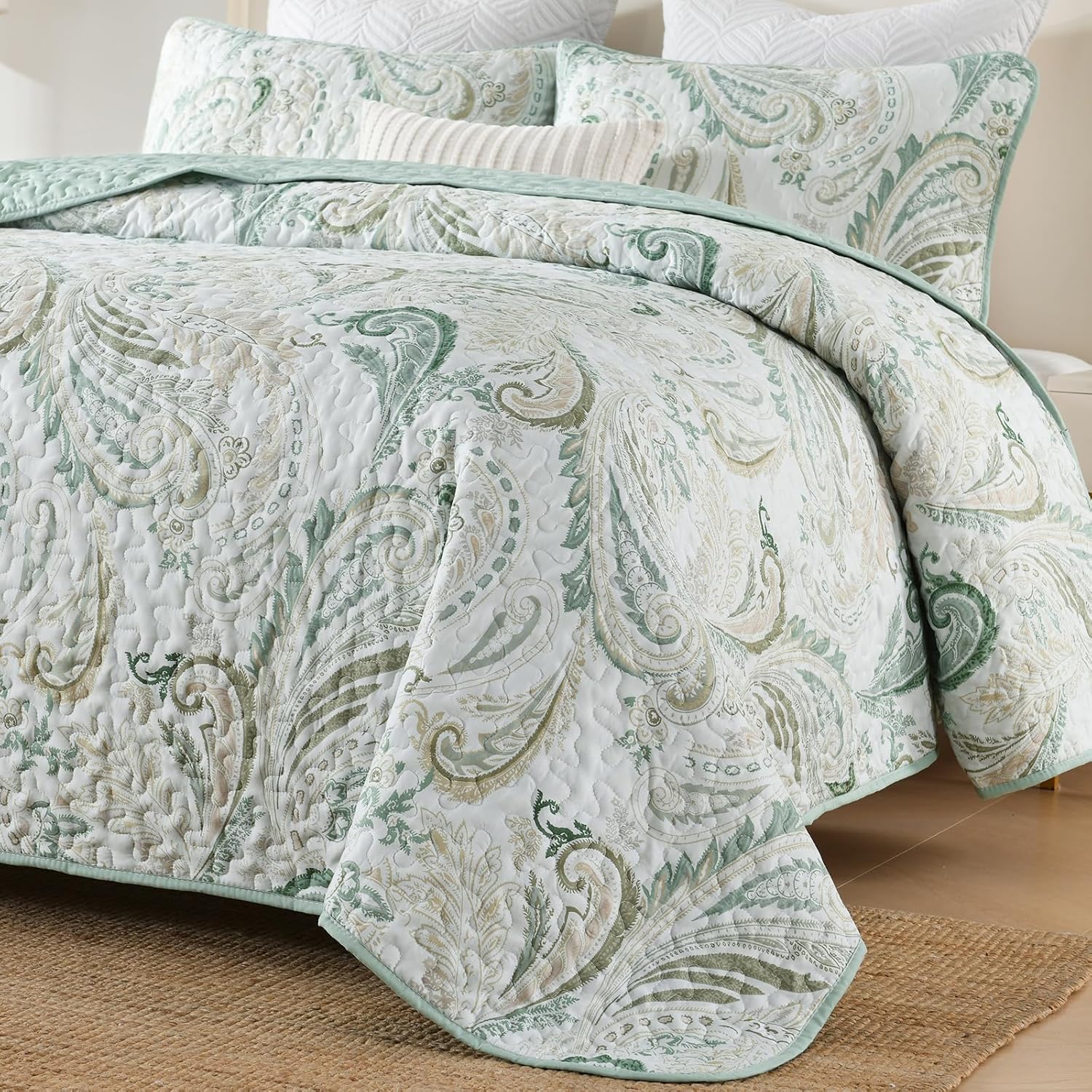 WONGS BEDDING Boho Quilt Set King Size 1