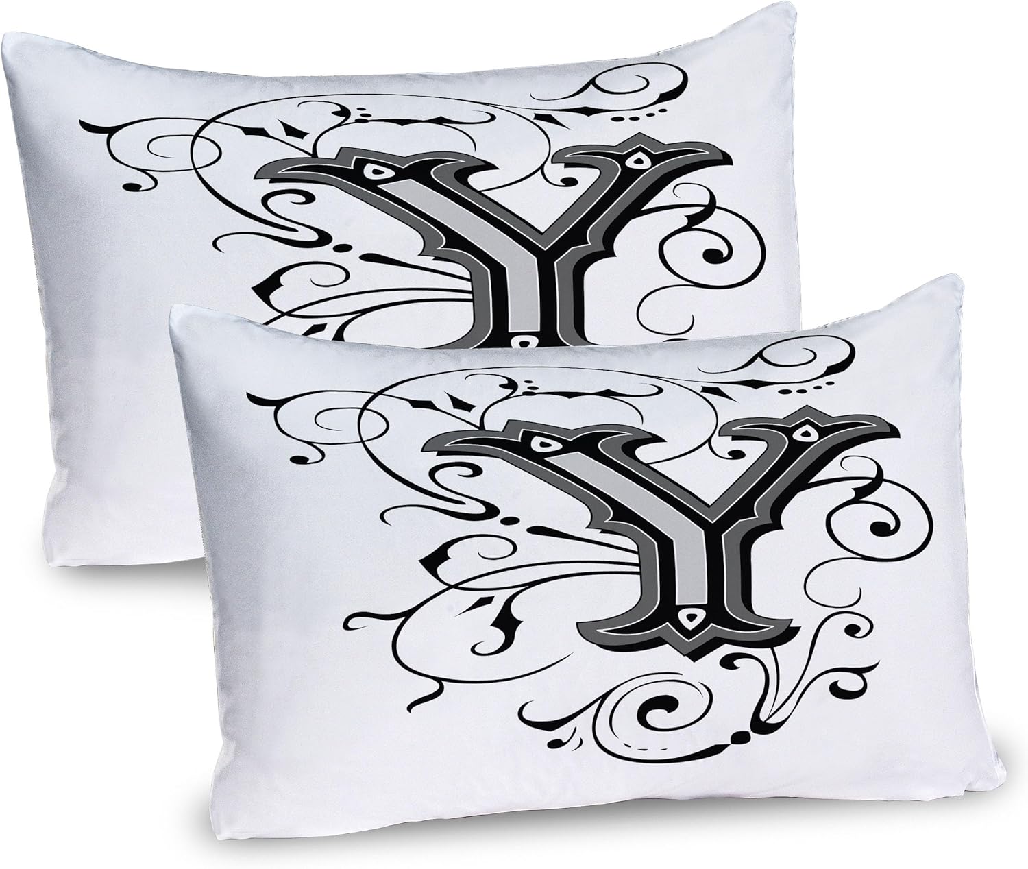 Ambesonne Letter Y Pillow Sham Set of 2