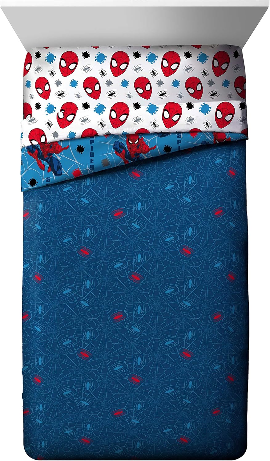 Jay Franco Marvel Spiderman Spidey Faces Comforter Set