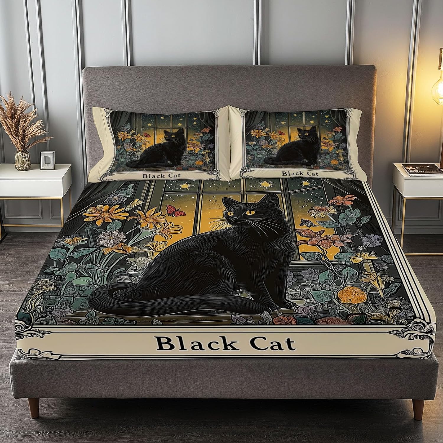 Tarot Cards Black Cat Kids Twin XL Sheet Set 3Pcs