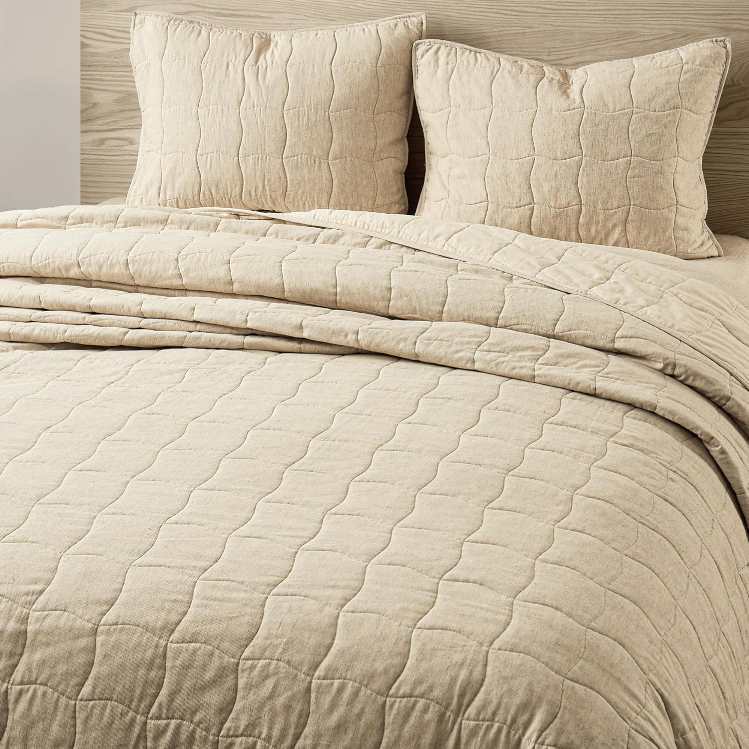 Wonderful Natural Linen Cotton Queen Quilt 94x94