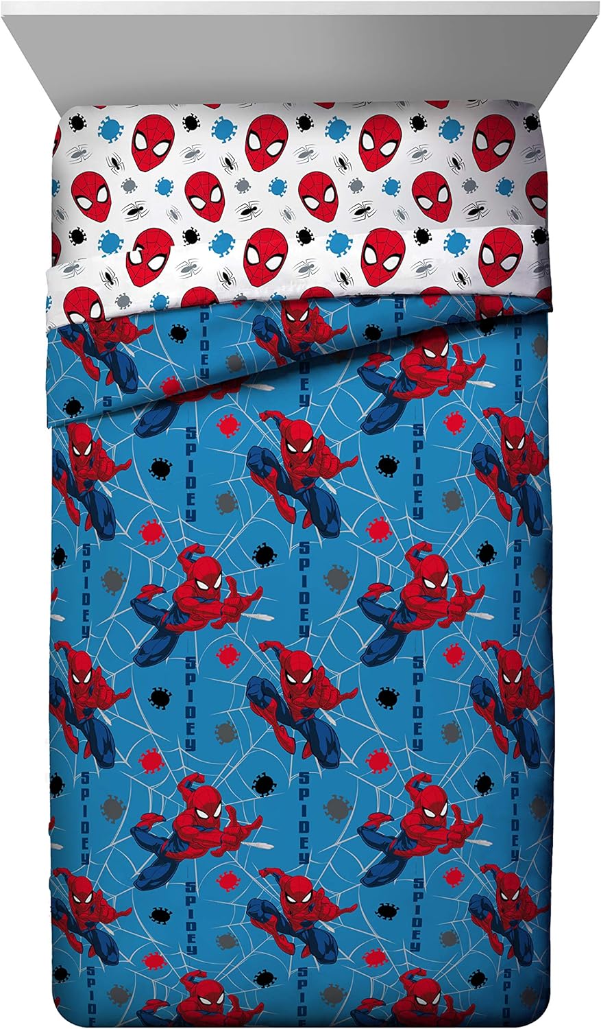 Jay Franco Marvel Spiderman Spidey Faces Comforter Set