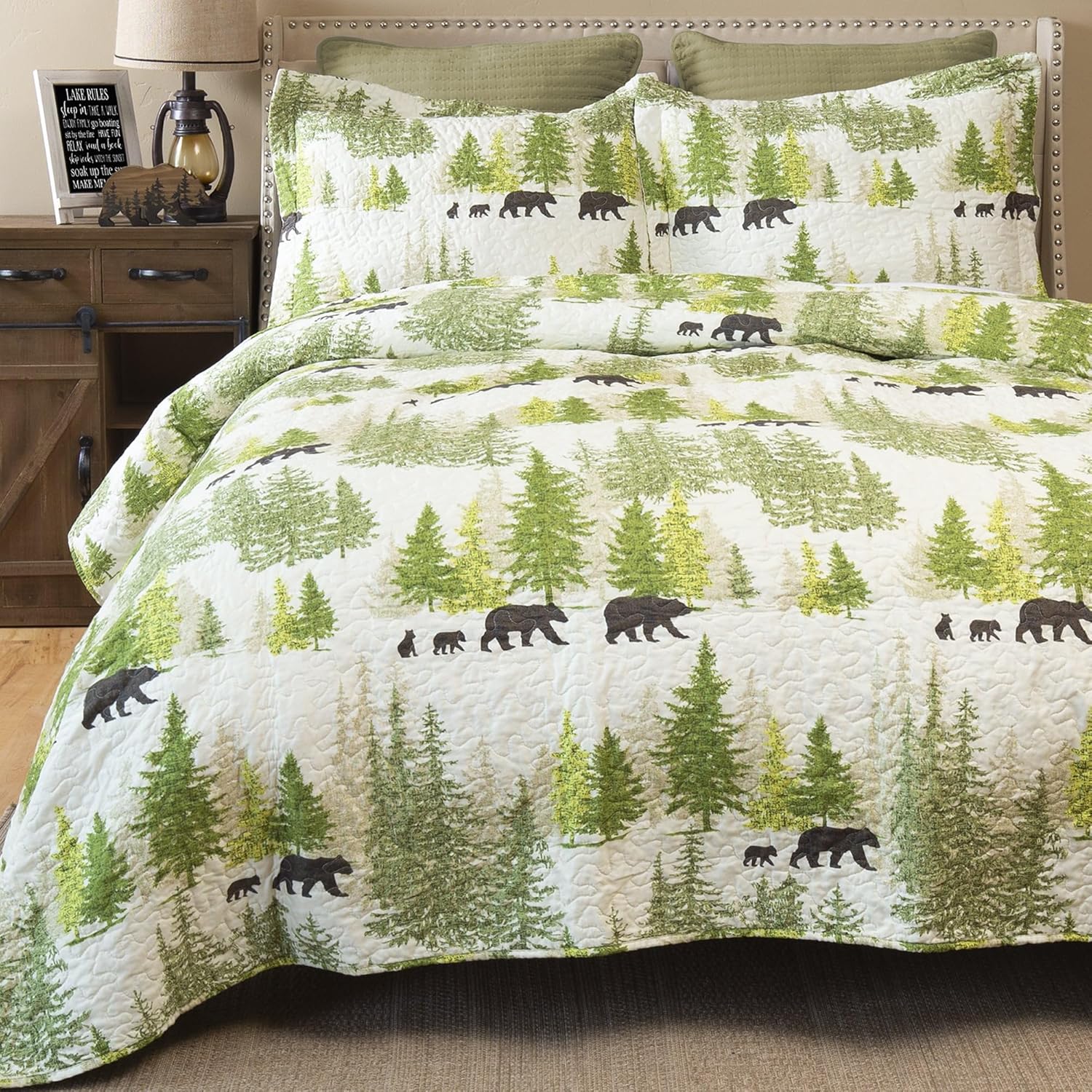 CARSTENS INC Rustic Cabin Quilt Set Twin