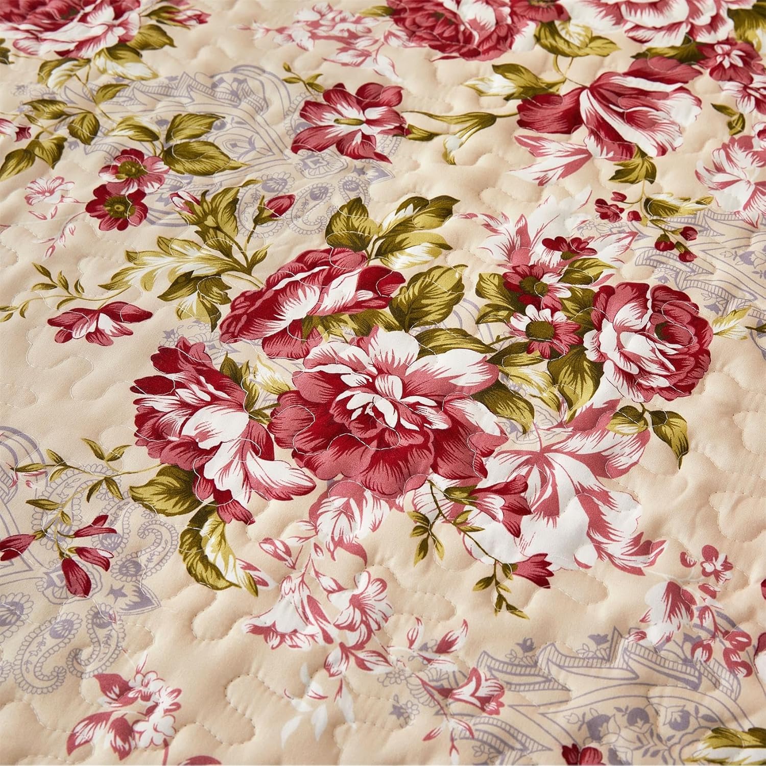 Cmfshape Romantic Patchwork Quilt Set Queen Size