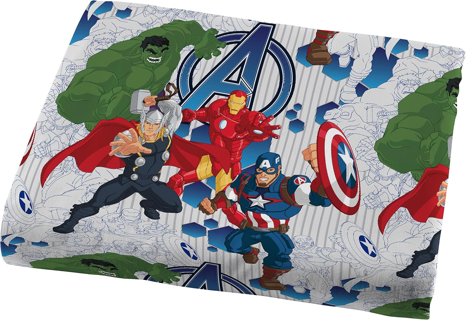 Jay Franco Marvel Avengers Blue Circle Comforter Set Twin