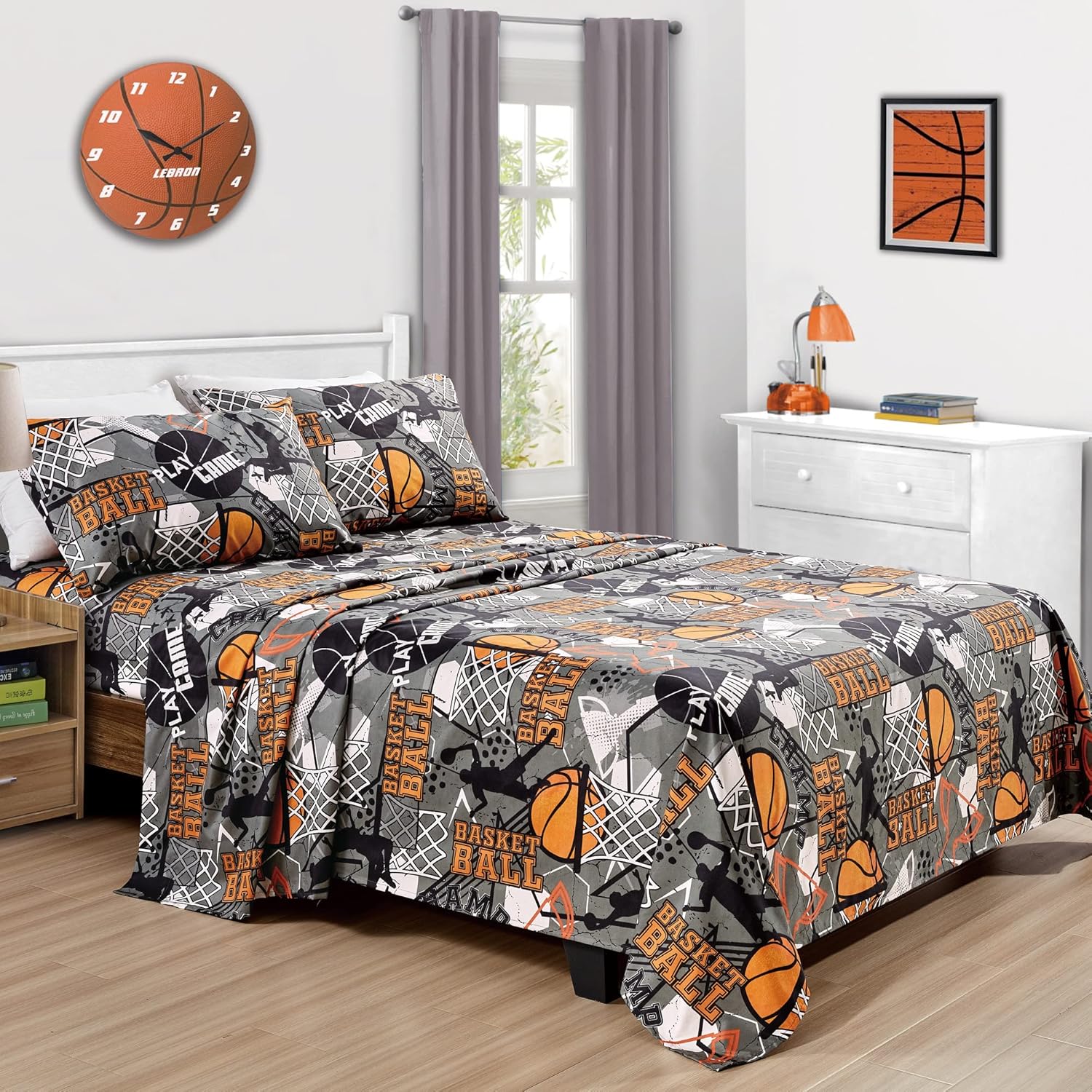 Chezmoi Collection Basketball Sheet Set for Kids