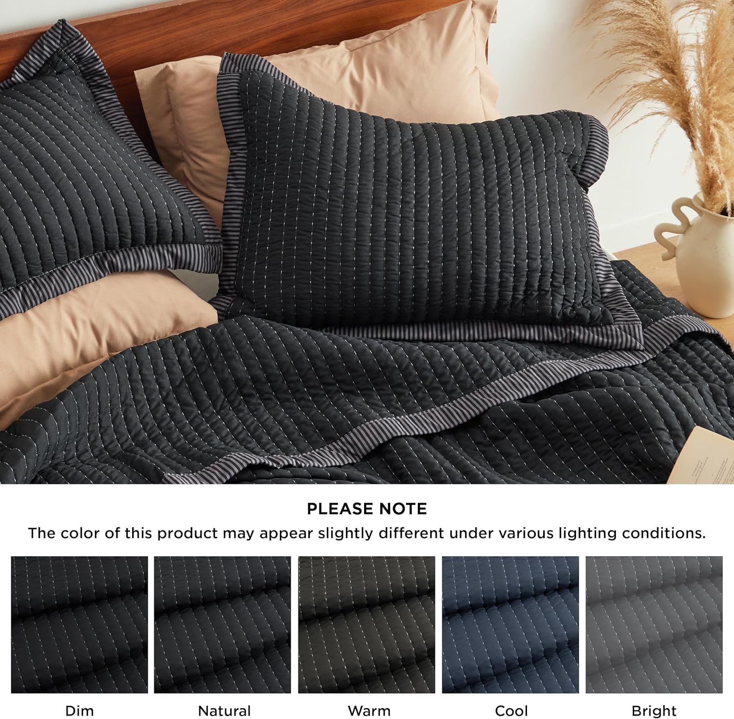 Bedsure King Quilt Set - 3-Piece Lightweight Corduroy Bedspread