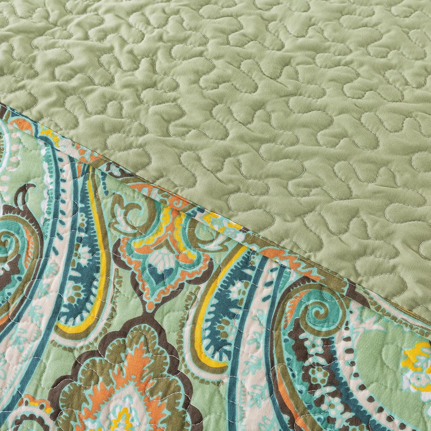 Etwel Queen Quilt Set Lightweight Cotton Bedspread with Reversible Design
