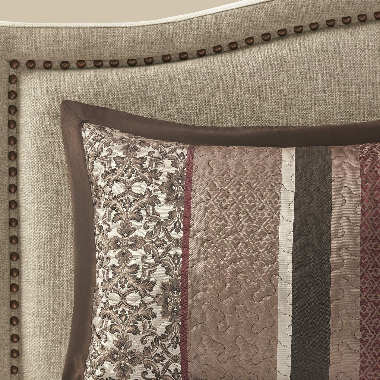 Madison Park Princeton Reversible Bedspread Set Red 5 Piece King