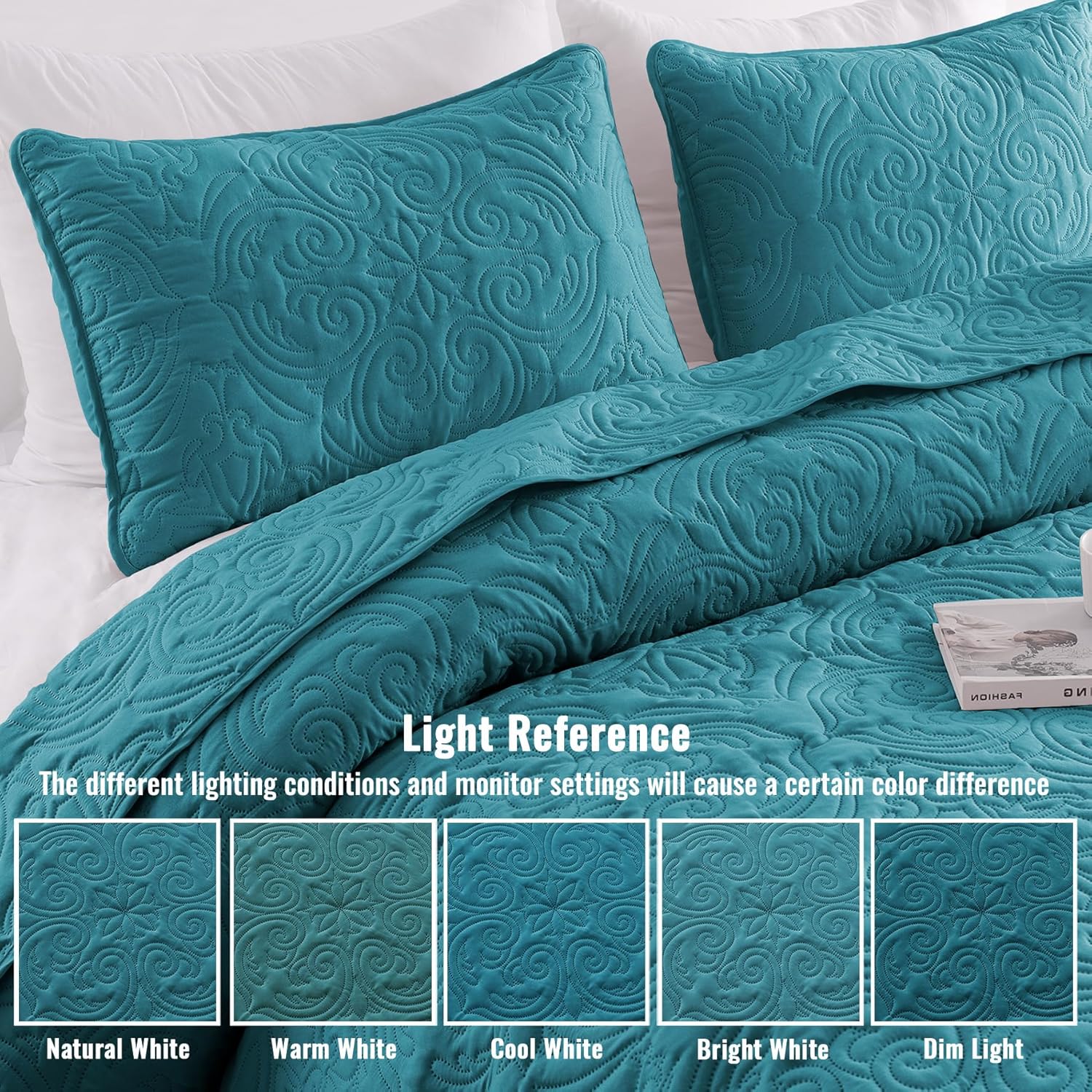 Exclusivo Mezcla King Size Quilt Set Dusty Teal