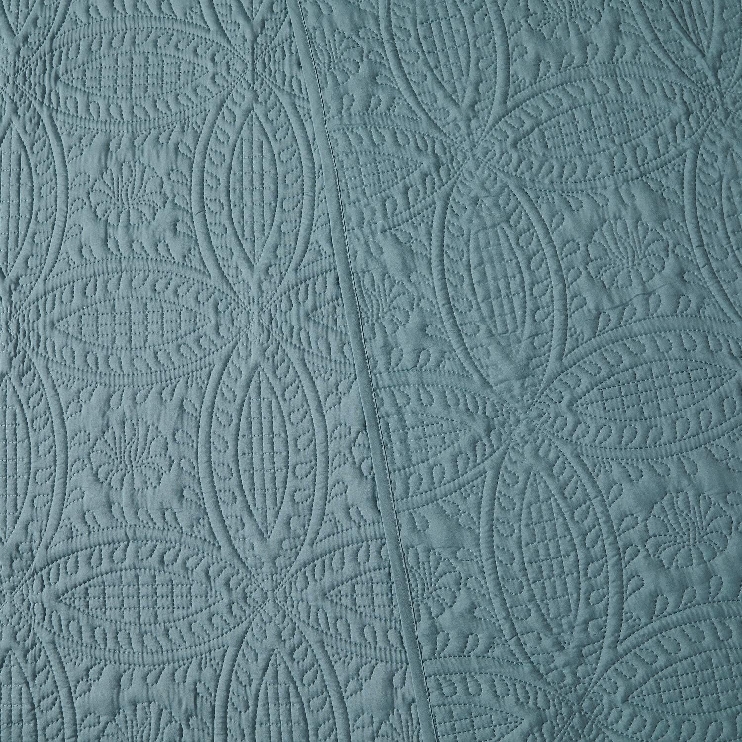 Mellanni King Bedspread Coverlet Set - Spa Blue 1
