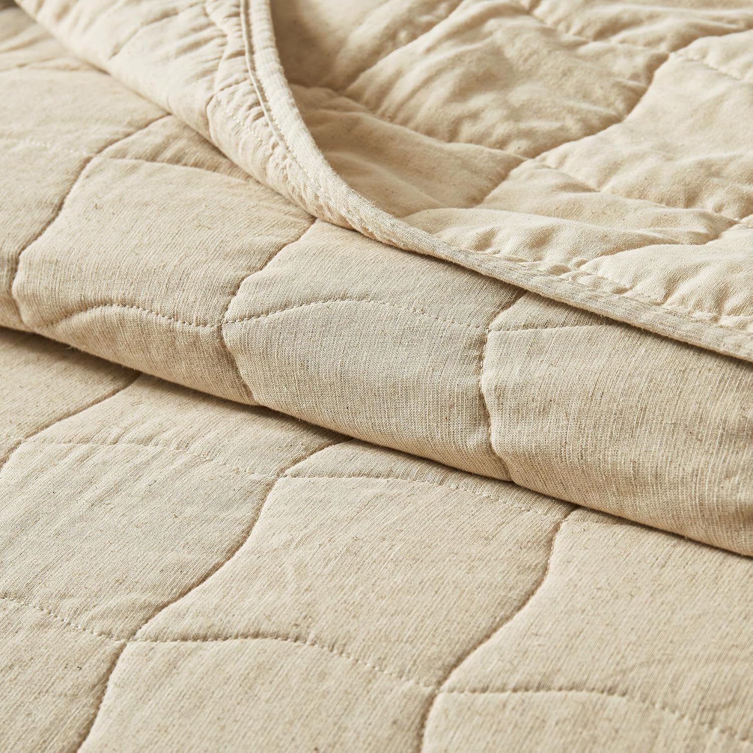 Wonderful Natural Linen Cotton Queen Quilt 94x94