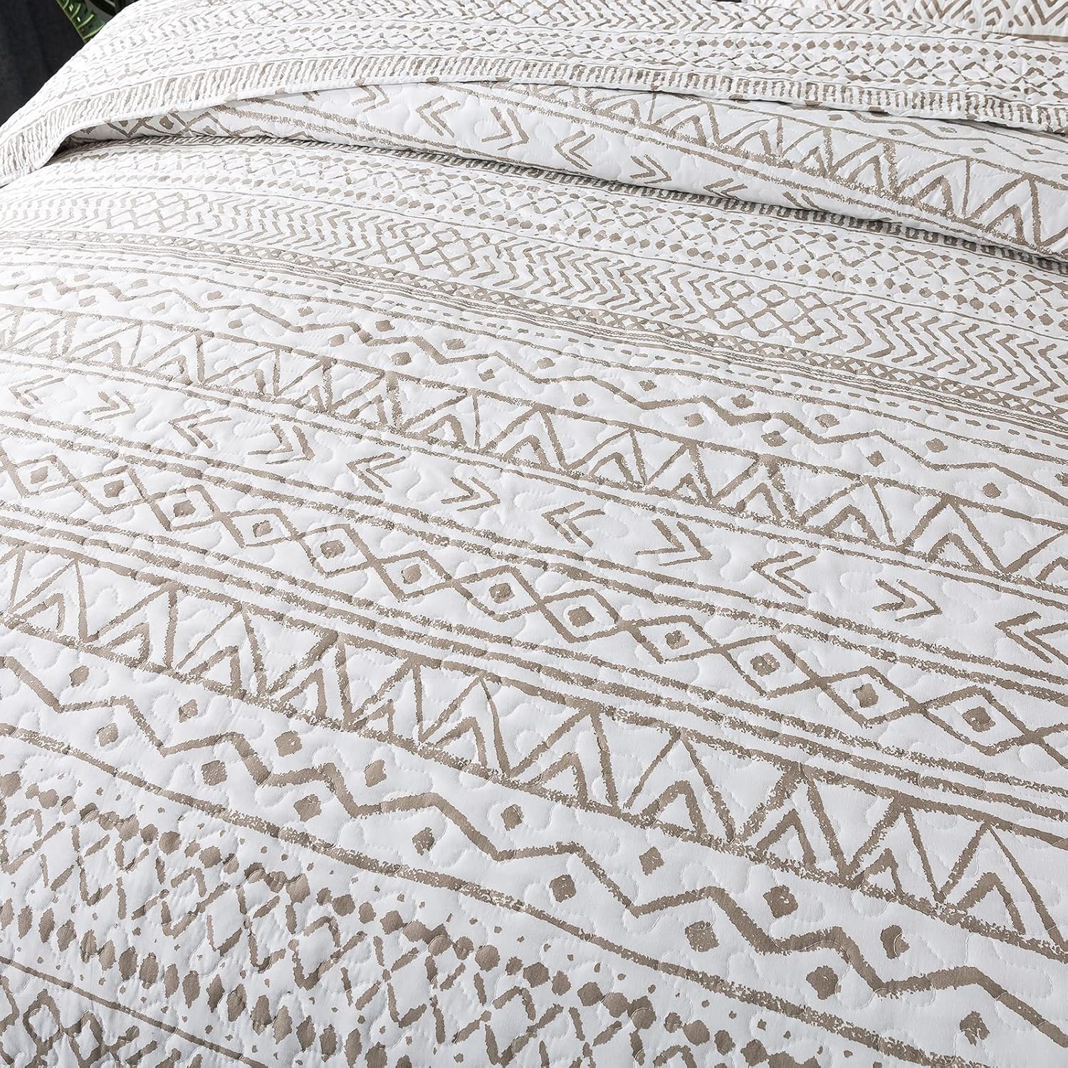 NEWLAKE Reversible Quilt Bedspread Set Queen Size