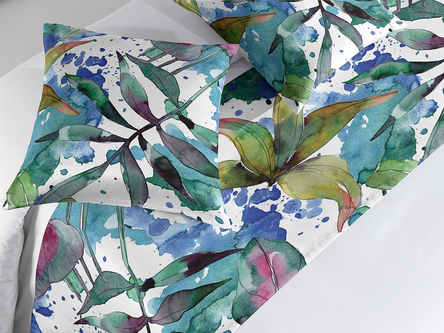Ambesonne Botanical Bed Runner Set Leaf Print 100 Polyester King Size