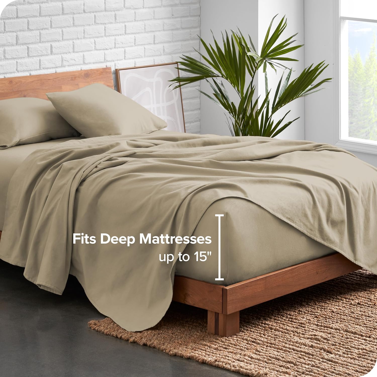 Bare Home Organic Cotton Flannel Sheet Set Twin