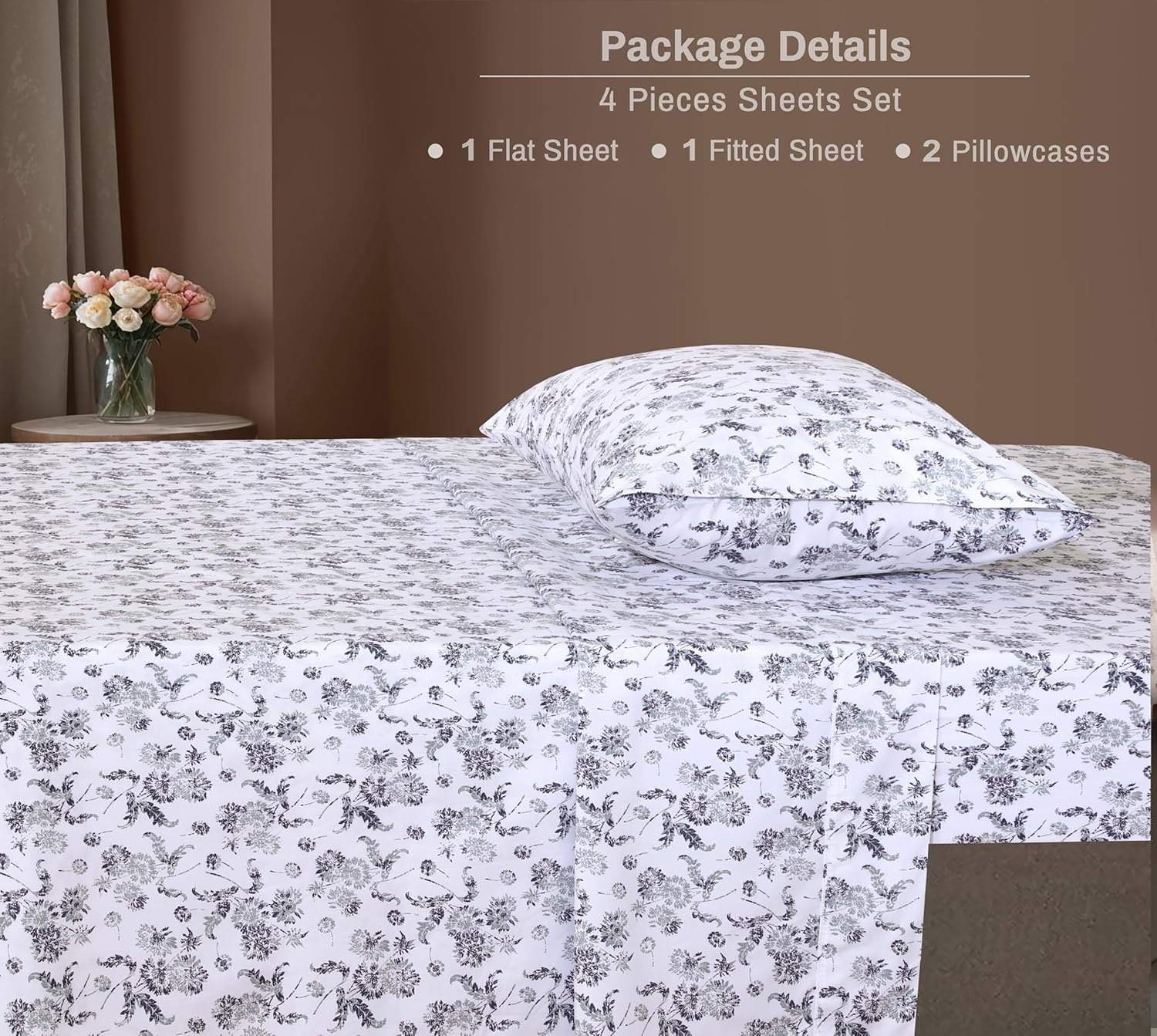 ZOYER 100 Cotton Percale Twin XL Sheets Set 1