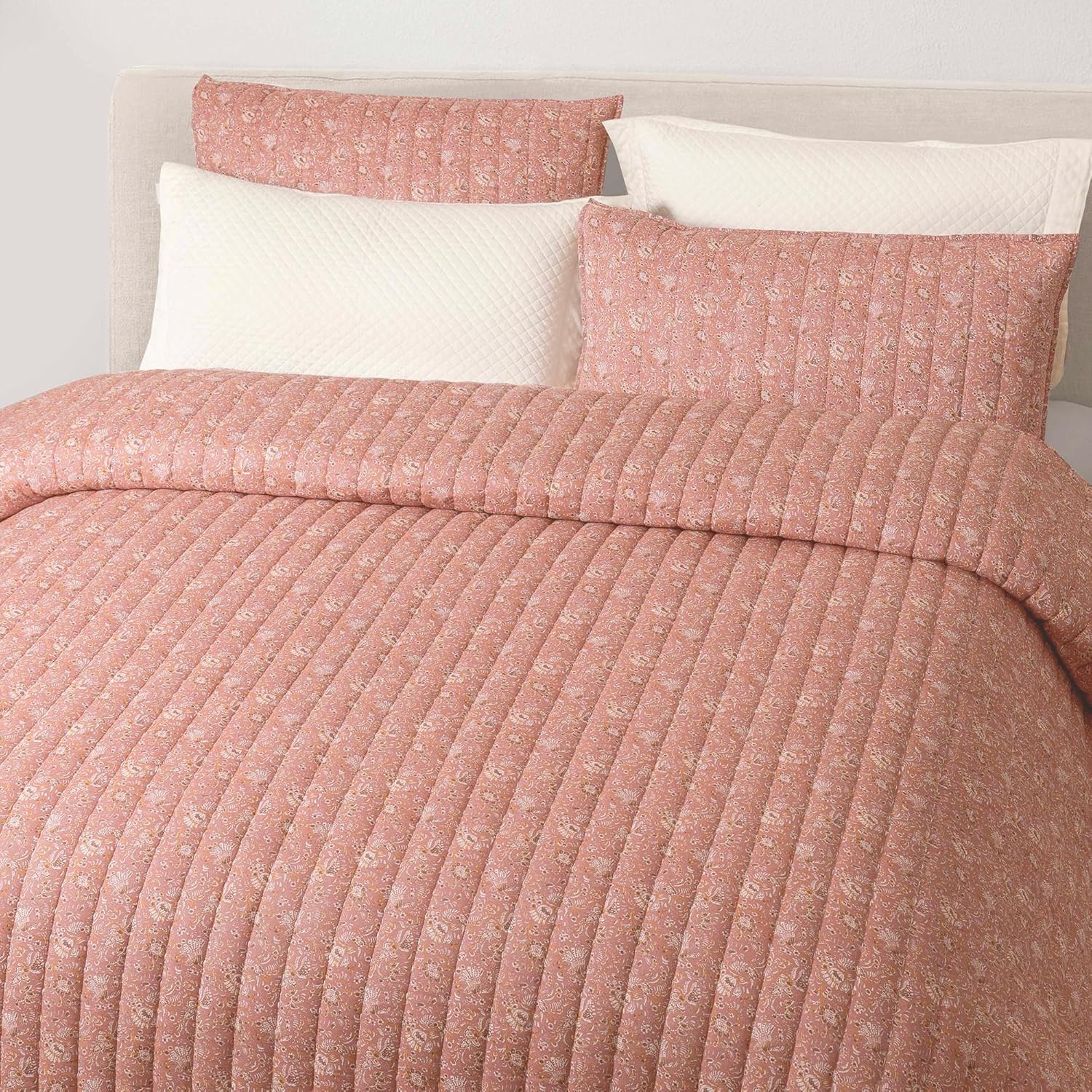 Wonderful Reversible Cotton Gauze Quilt Set Queen Size