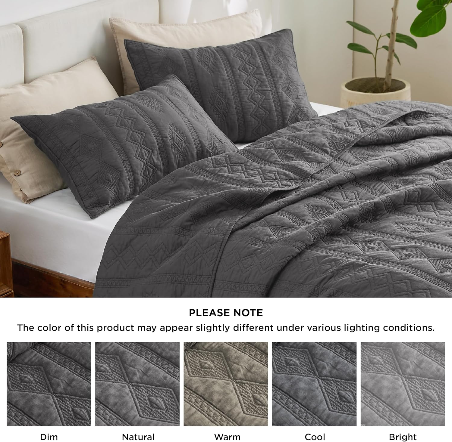 Bedsure 100 Cotton Quilt Set with Pillow Shams
