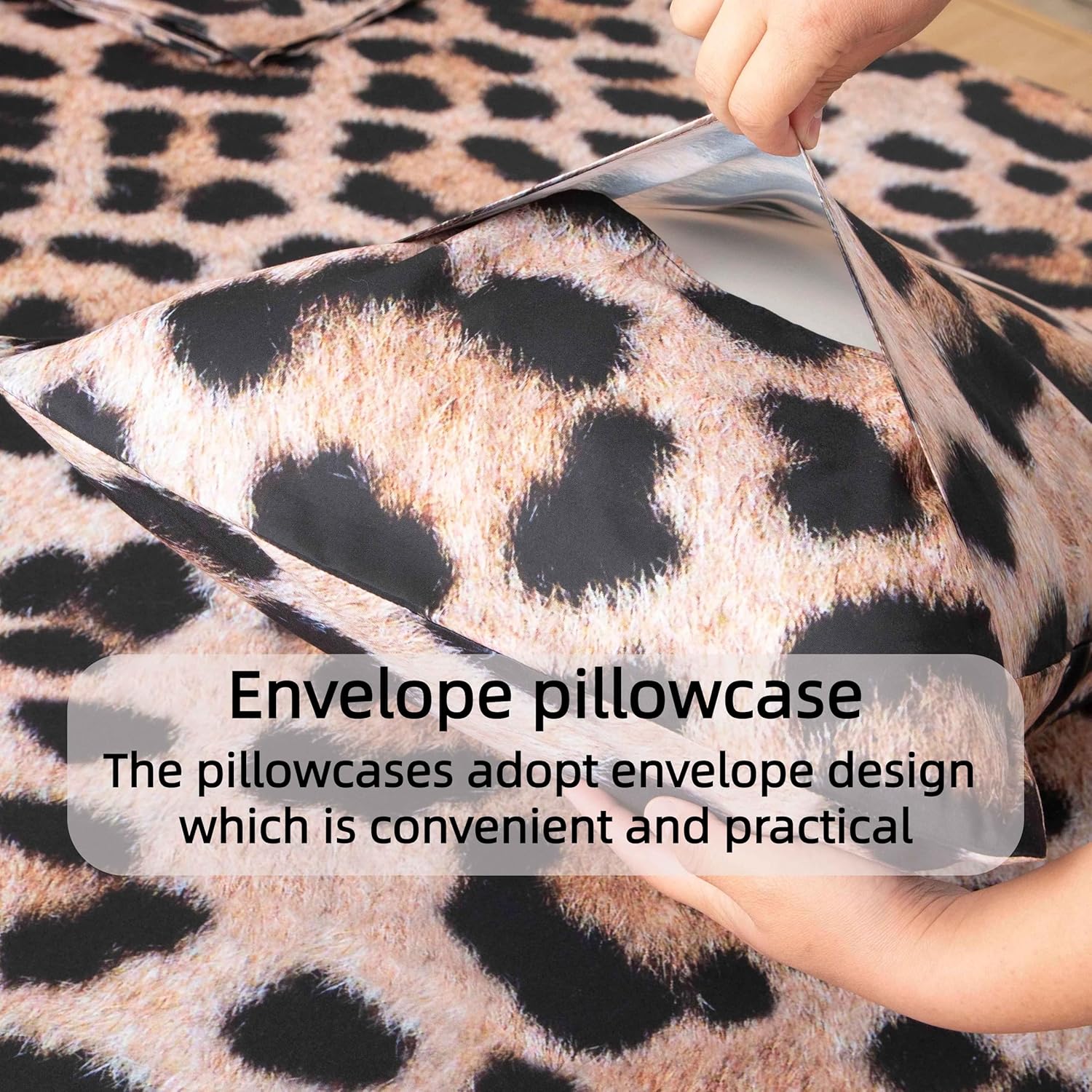 SDY 7PCS Leopard Comforter Set Queen