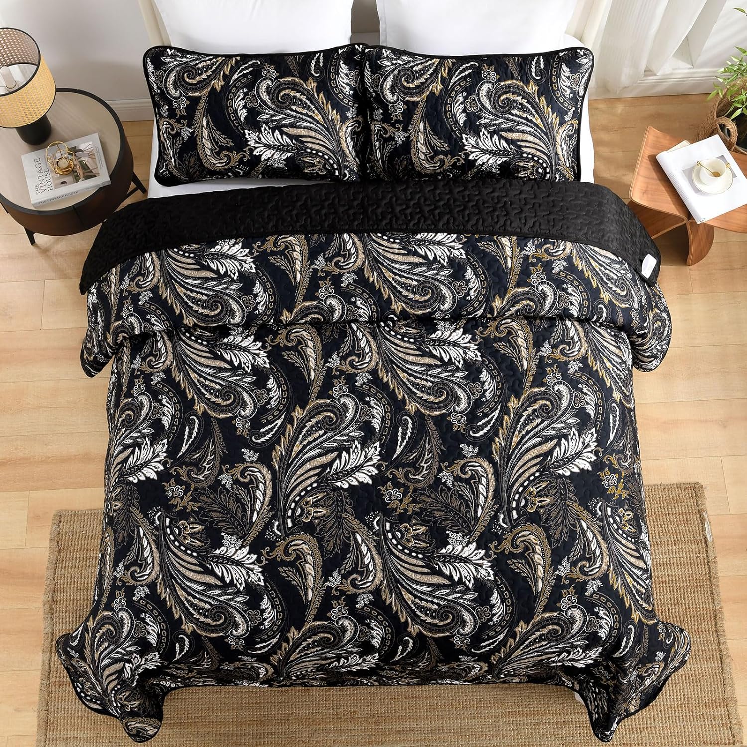 WONGS BEDDING Boho Quilt Set King Size