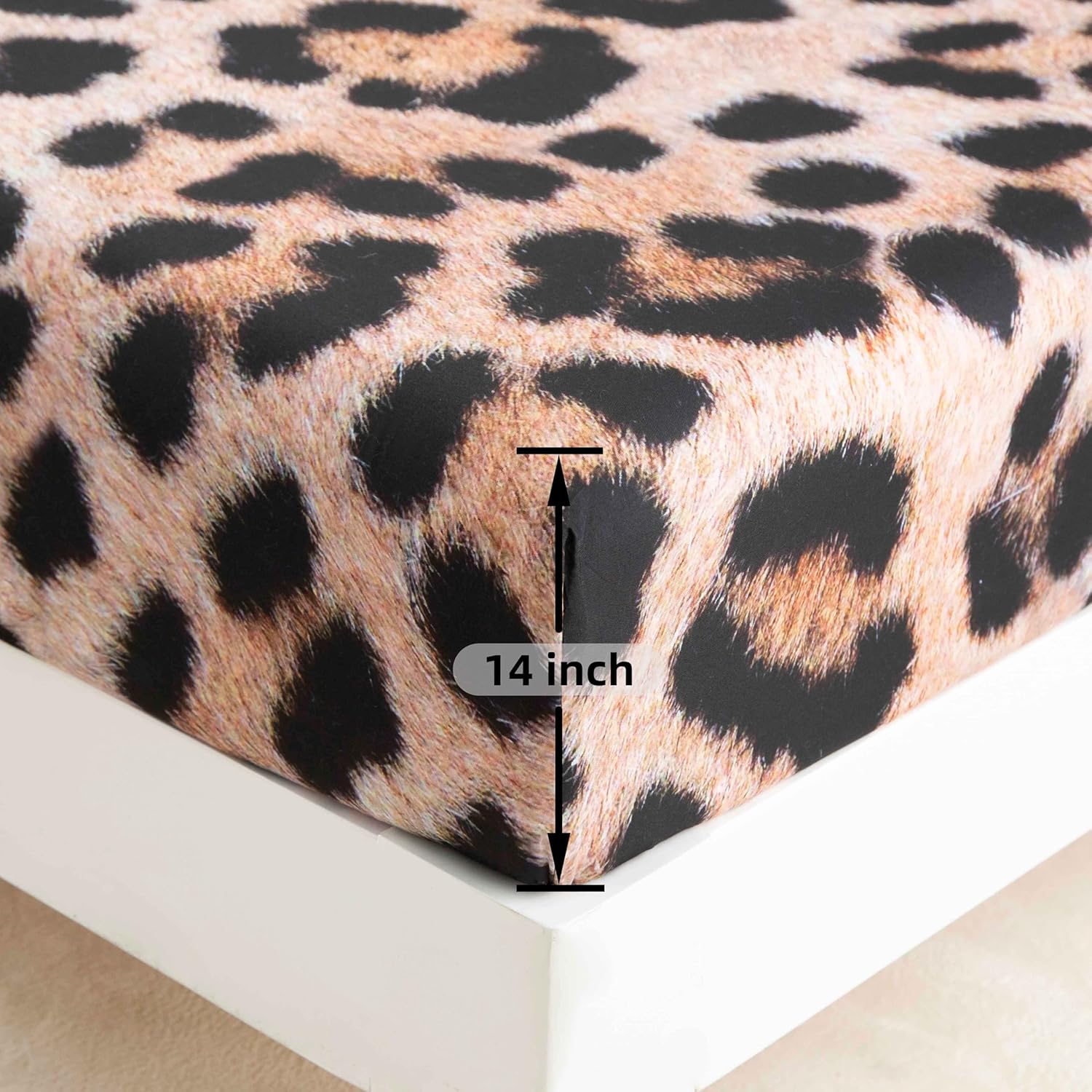 SDY 7PCS Leopard Comforter Set Queen