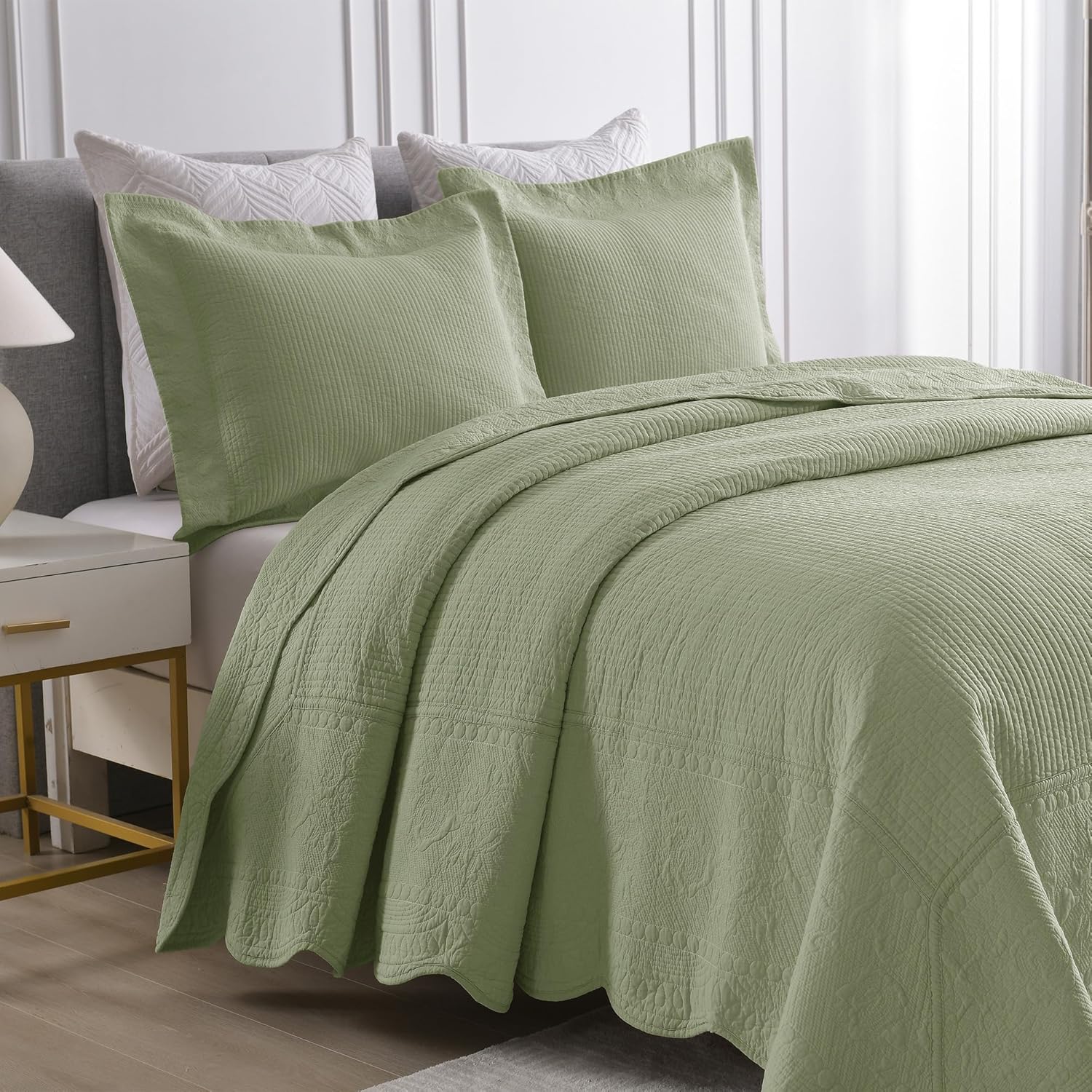 MarCielo 3-Piece Cotton Bedspread Quilt Set