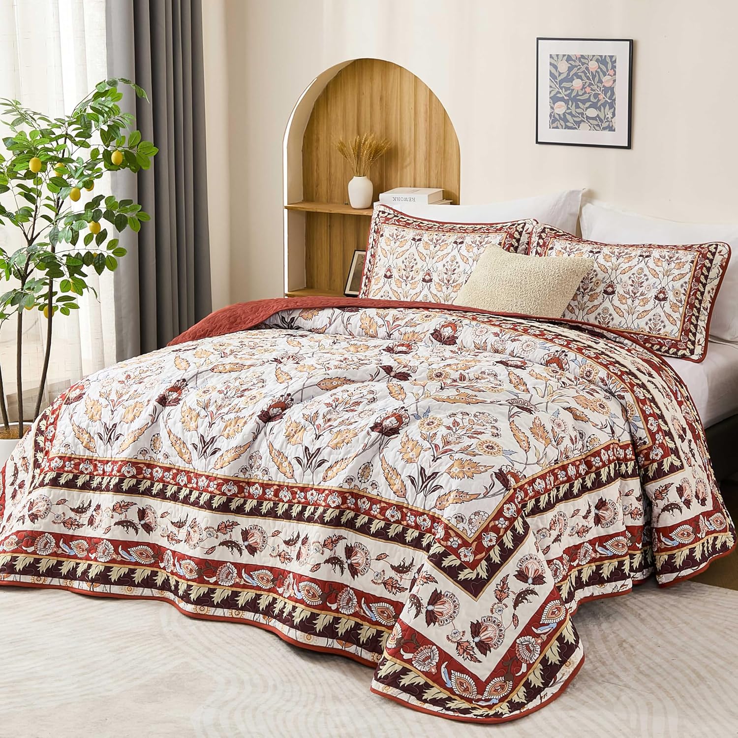 DJY King Size Quilt Set with Pillowcases