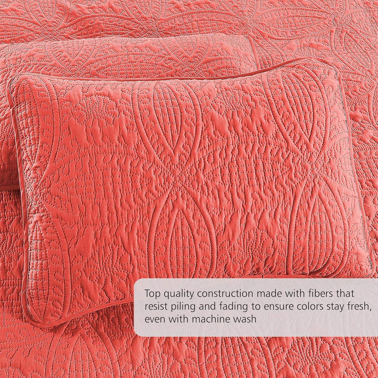 Pure Bedding Reversible Quilt Set King Size with Geometric Pattern
