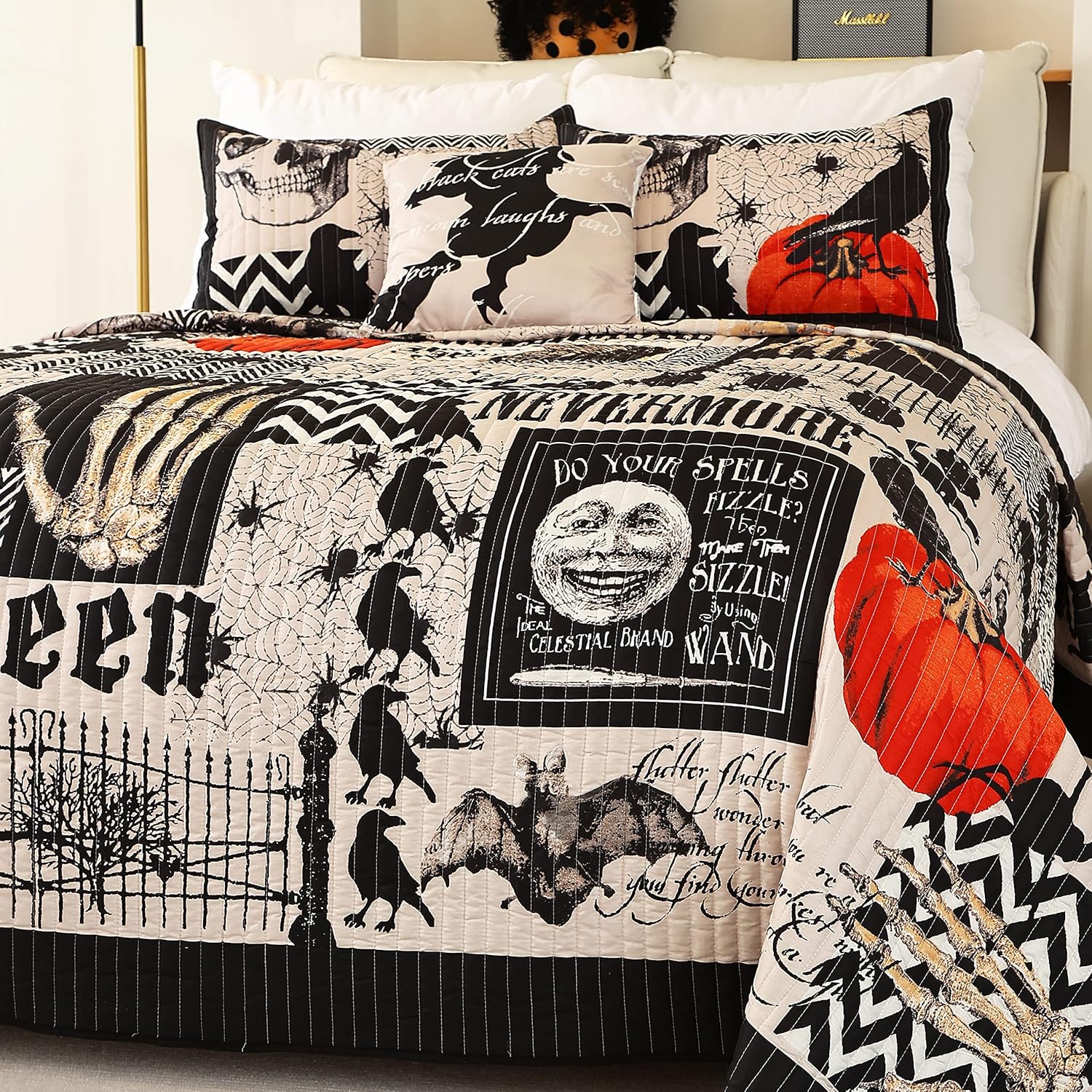 Cmfshape Halloween Bedspread Set Queen Size
