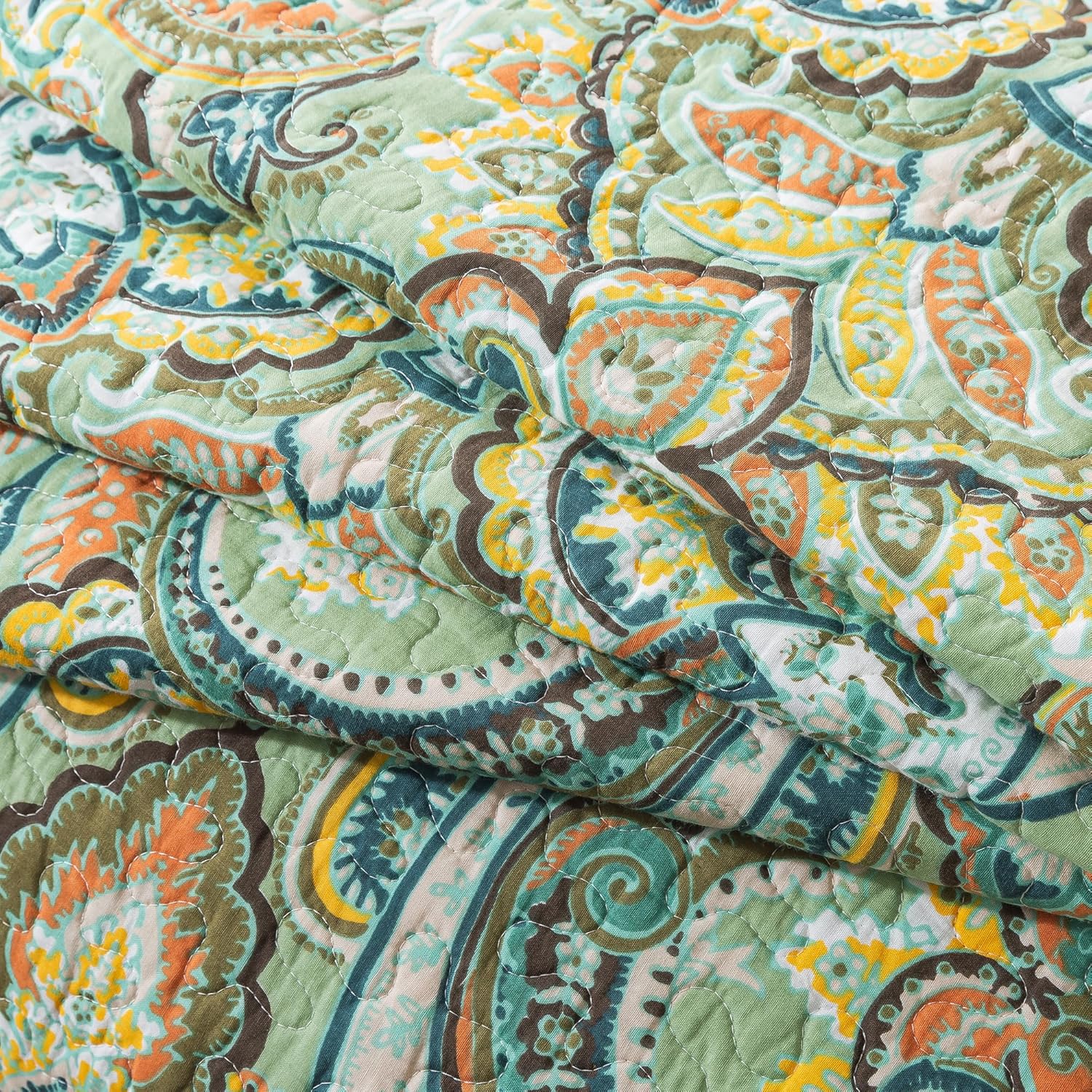 Etwel Queen Quilt Set Lightweight Cotton Bedspread with Reversible Design